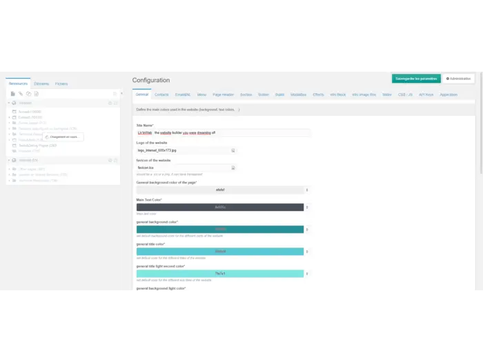 La configuraiton générale comme son nom l'indique permet…